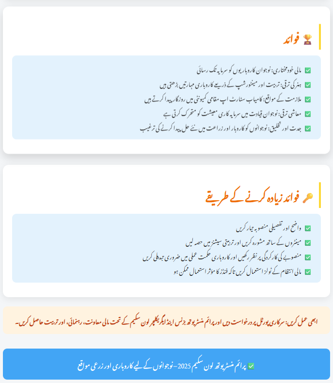 Youth Business and Agriculture Loan