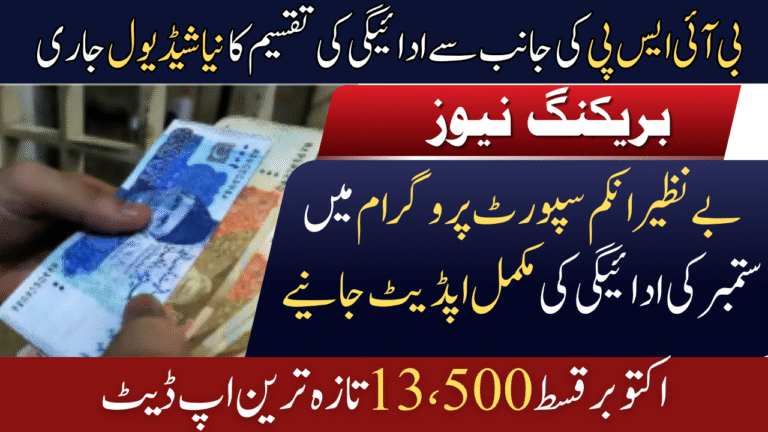 BISP Kafalat 13500 Cash Payment New Schedule In 2025 Know Complete Details