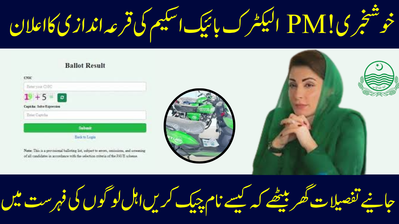 PM E-Bike Scheme Balloting Result