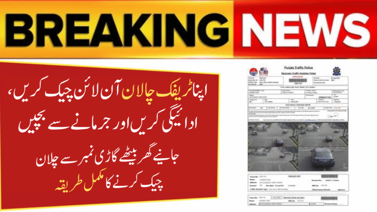 Latest Breaking News:E‑Challan Punjab: How to Check Traffic Fines Online