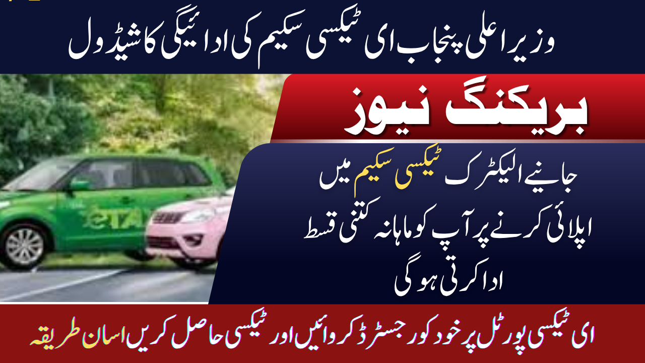 CM Punjab E-Taxi Scheme